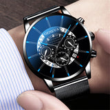 Stylish Men's Wristwatch Stainless Steel Strap - Mercentury