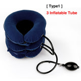 Air Inflatable Cervical Collar Neck Traction Tractor Support Massage Pillow Pain Relief Relax Health Care Neck Head Stretcher - Mercentury